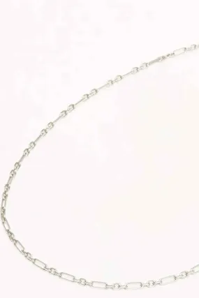 19" Mixed Link Necklace | Silver
