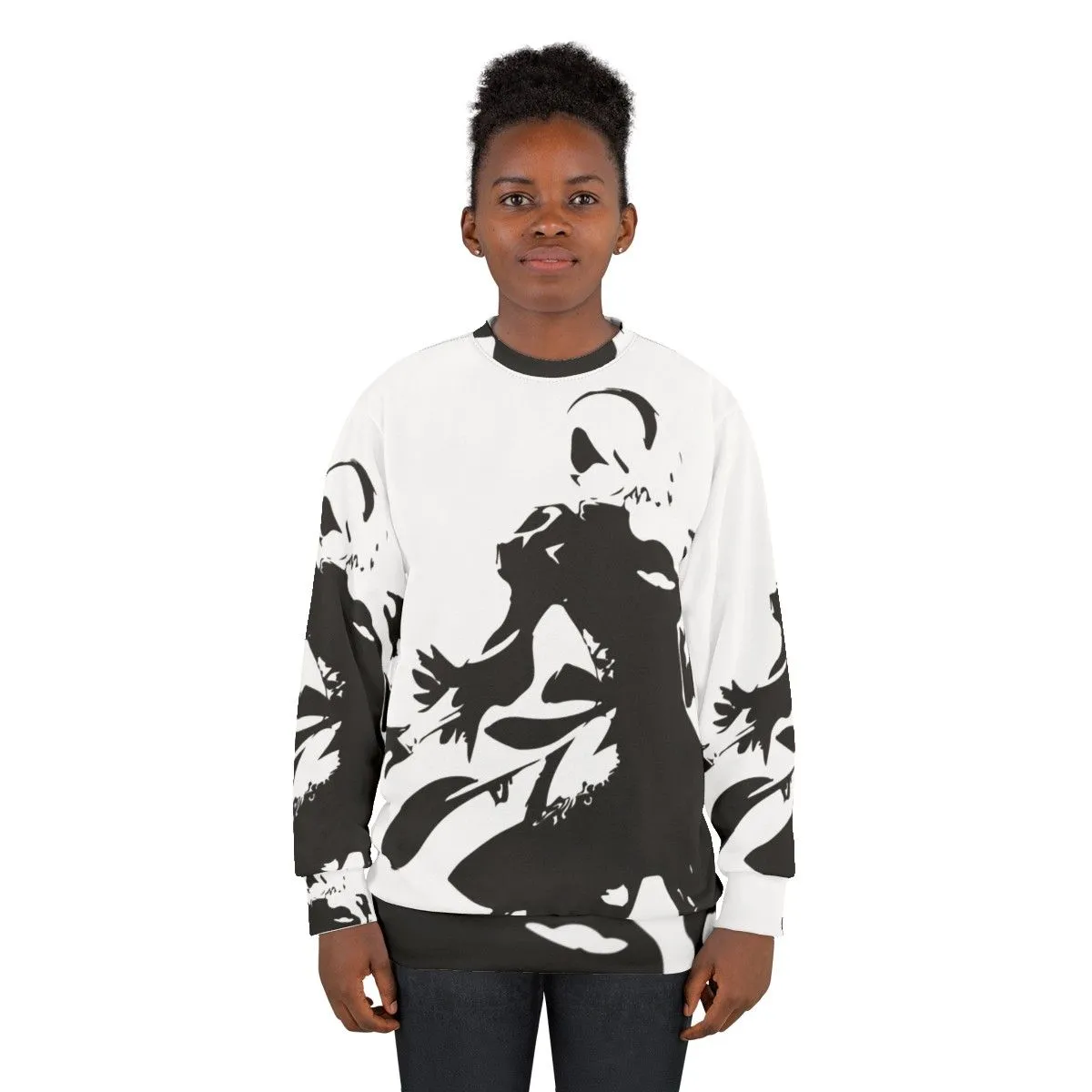 2B Silhouette Sweatshirt - Nier Automata Inspired Gamer Apparel