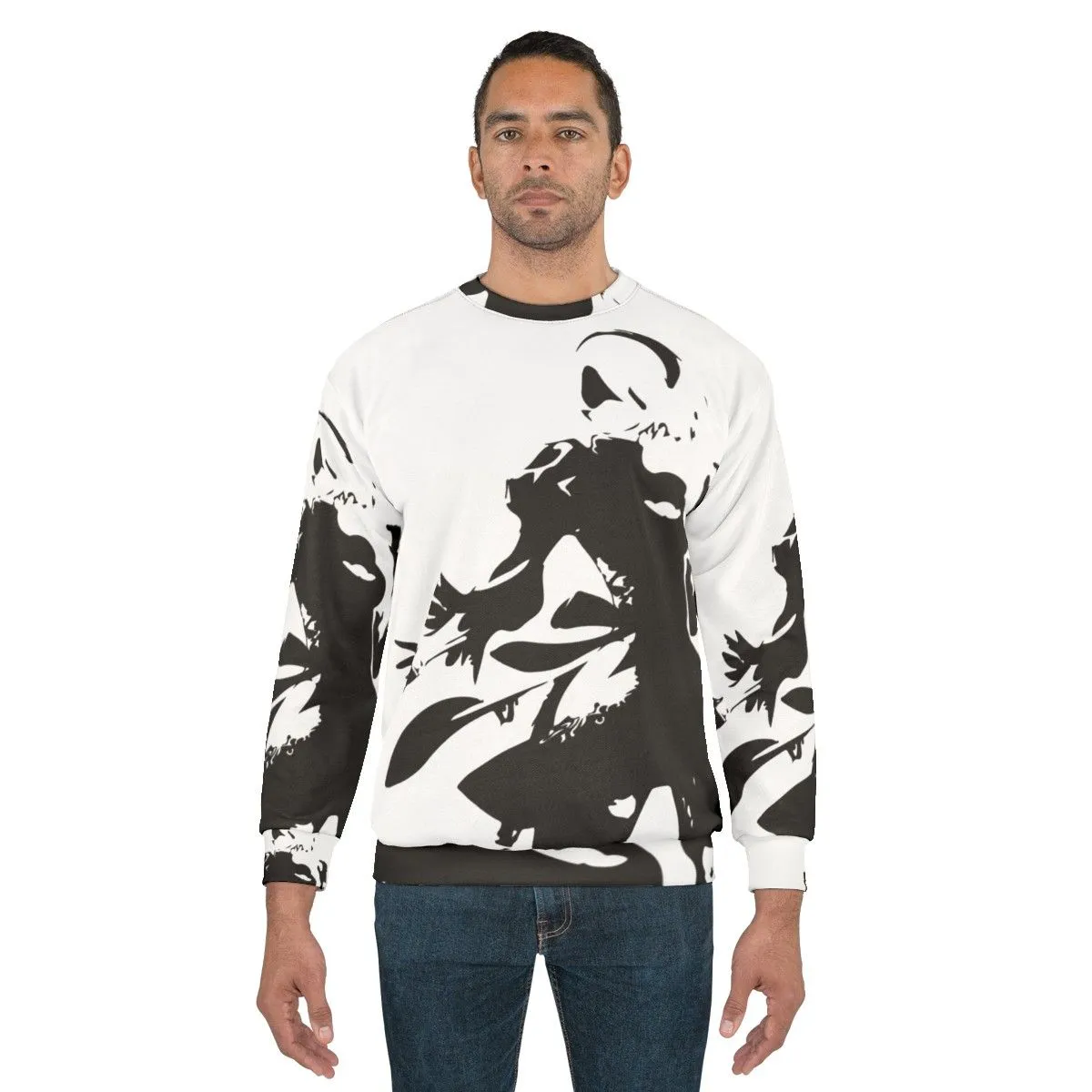 2B Silhouette Sweatshirt - Nier Automata Inspired Gamer Apparel
