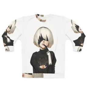 2B Sweatshirt - Nier Automata Inspired Video Game Fashion