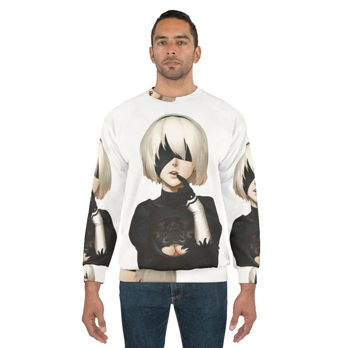 2B Sweatshirt - Nier Automata Inspired Video Game Fashion