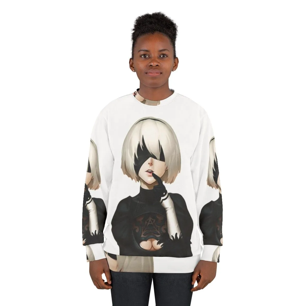 2B Sweatshirt - Nier Automata Inspired Video Game Fashion