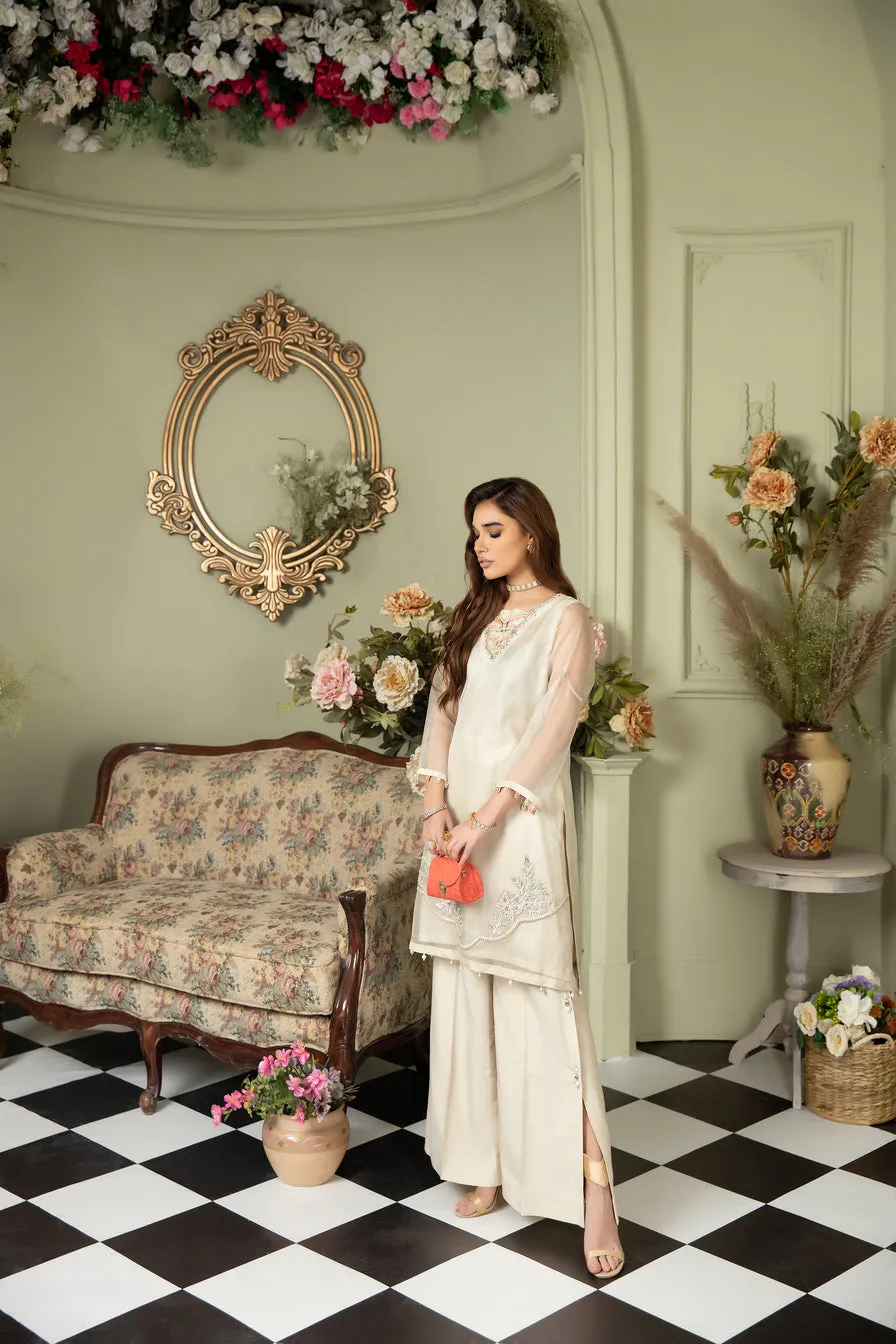 2pc Chiffon Handwork Cape by Ain 28