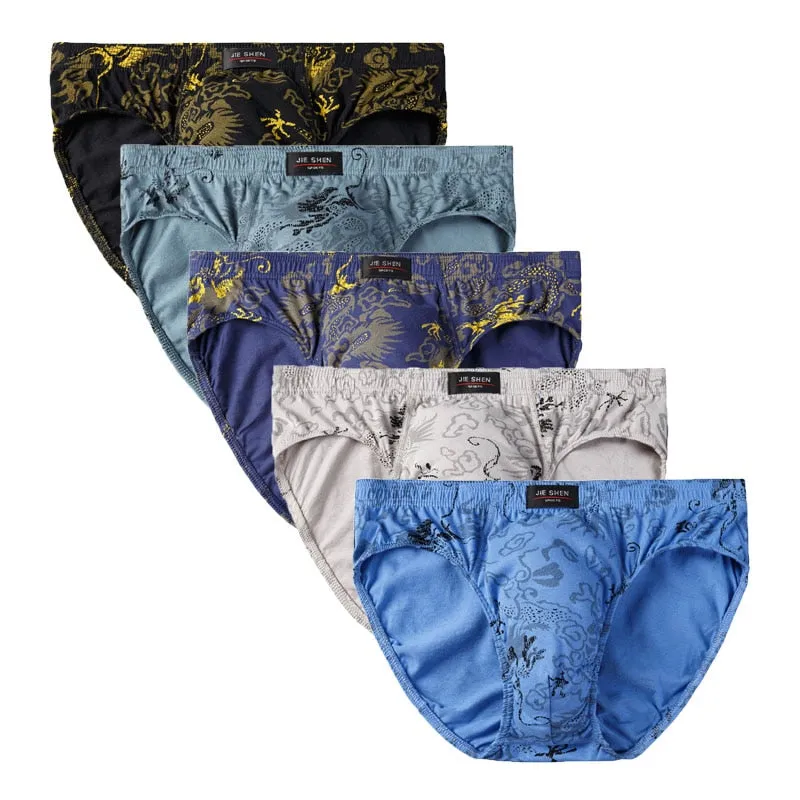 5pcs/Lot 7XL 100%Cotton Men Briefs Men&#39;s Underwear Male Briefs Underpants for Men Panties Mens Pant Men Shorts Comfort Pattern