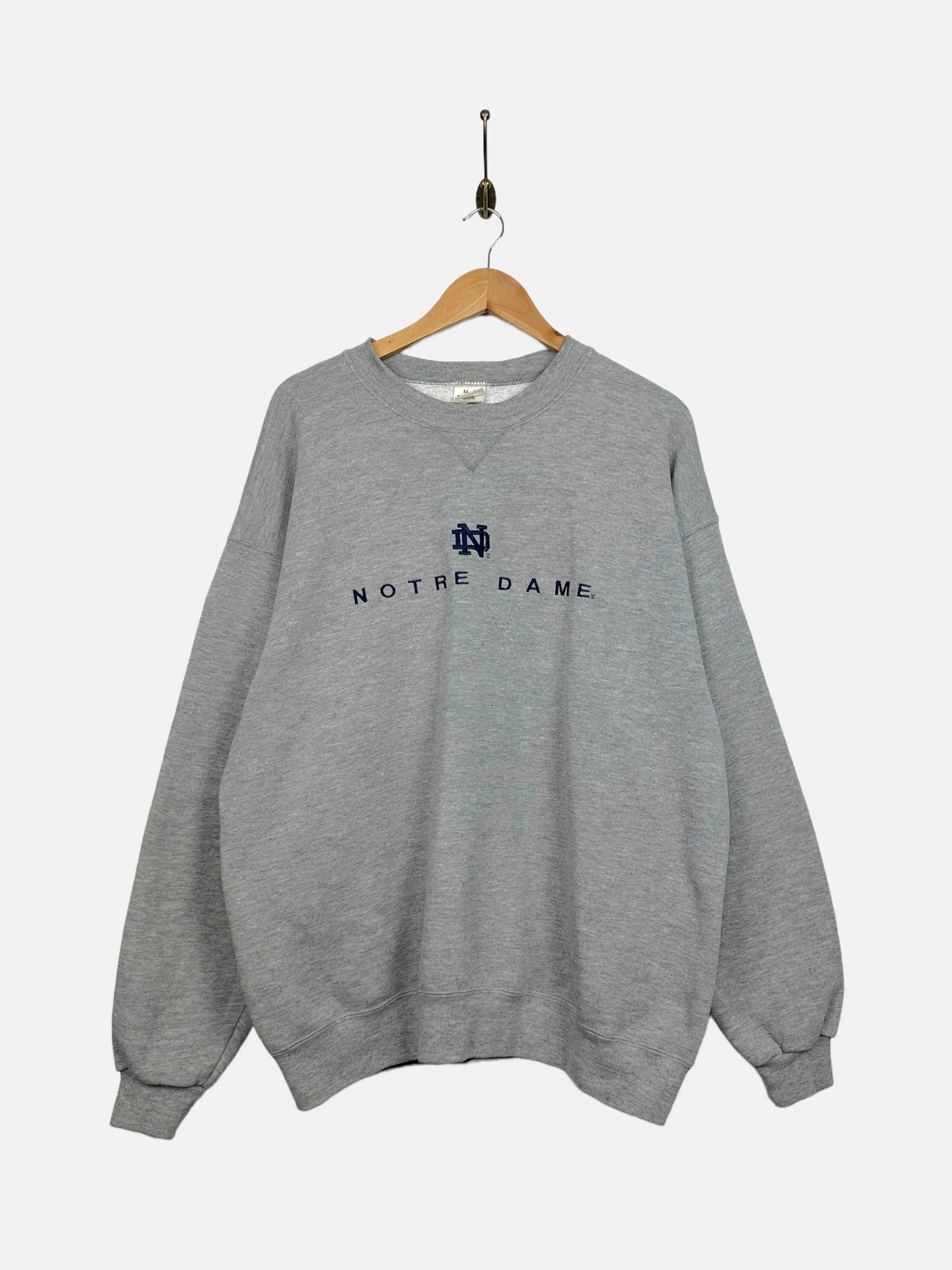 90's Notre Dame USA Made Embroidered Vintage Sweatshirt Size XL