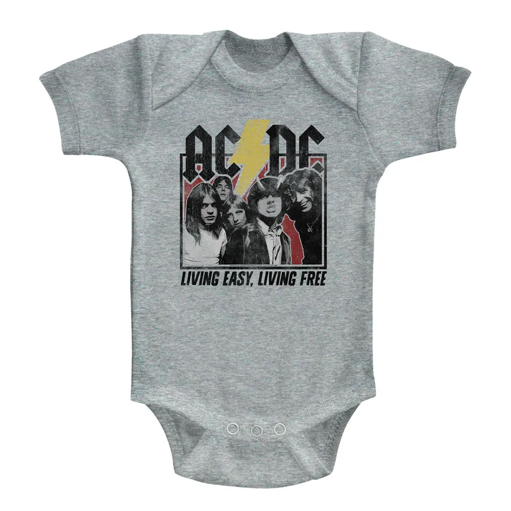 AC/DC Infant S/S Bodysuit - Hwy2Hell Lyrics - Heather Gray Heather