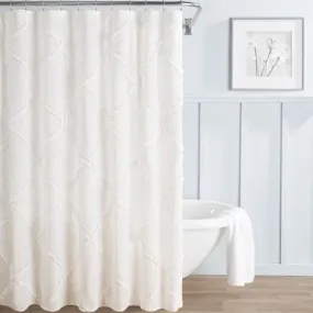Adelina White Shower Curtain
