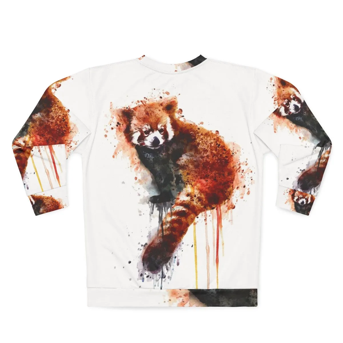 Adorable Red Panda Sweatshirt with Watercolor Animal Art