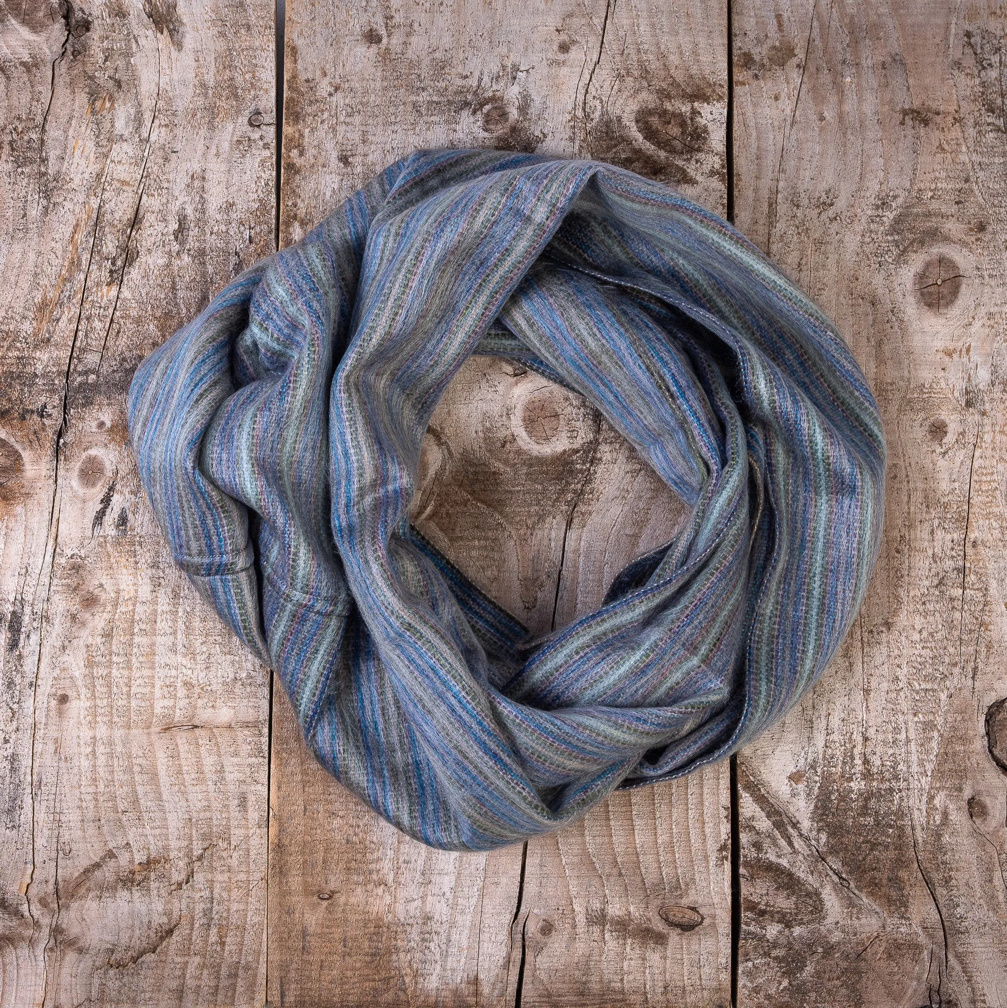 Alpaca Infinity Loop Boho Scarf, Cozy & Oversized (Traditional Inca Style)