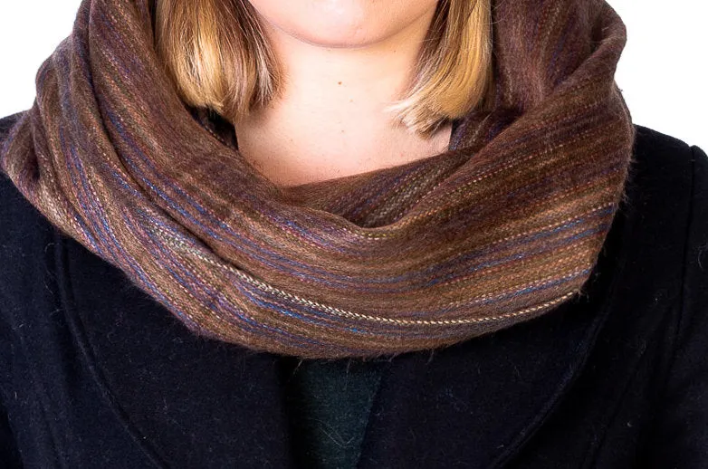 Alpaca Infinity Loop Boho Scarf, Cozy & Oversized (Traditional Inca Style)