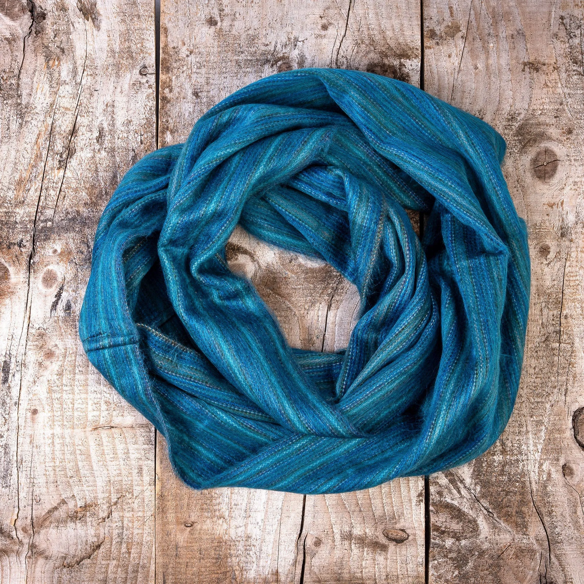 Alpaca Infinity Loop Boho Scarf, Cozy & Oversized (Traditional Inca Style)