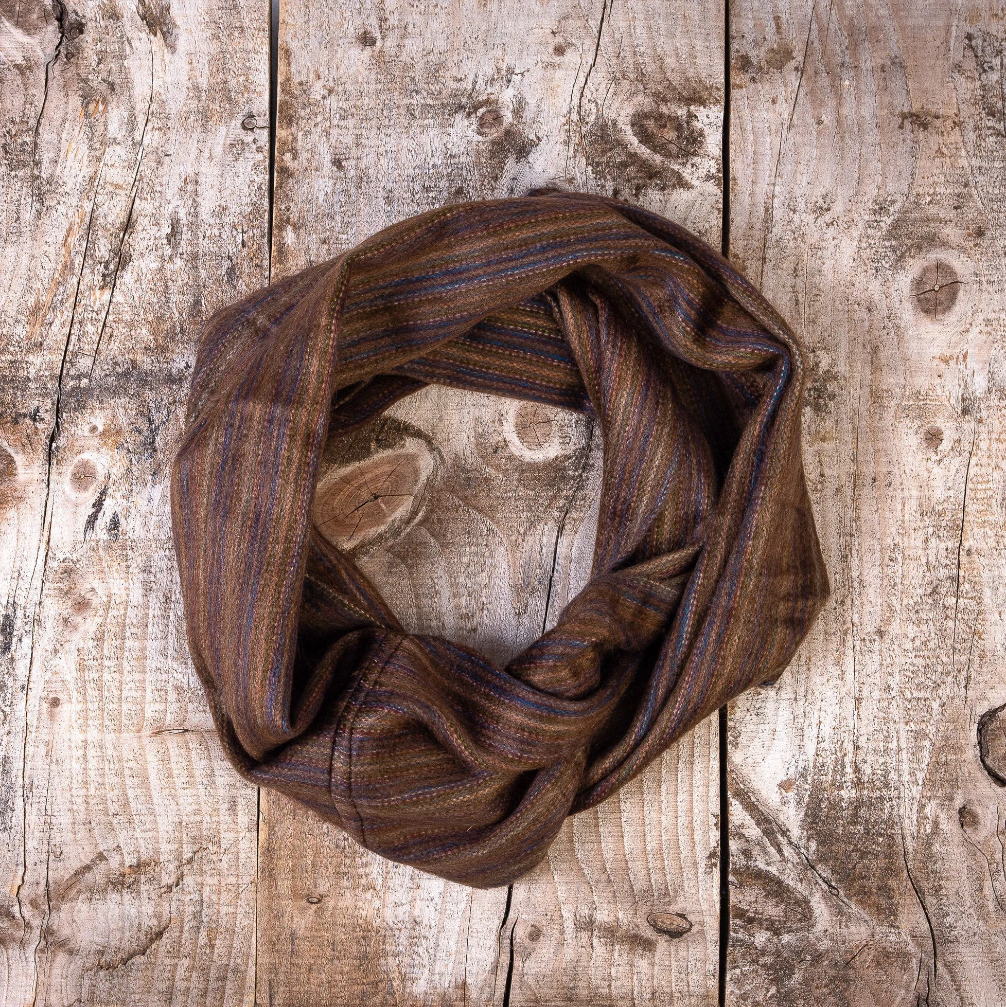 Alpaca Infinity Loop Boho Scarf, Cozy & Oversized (Traditional Inca Style)