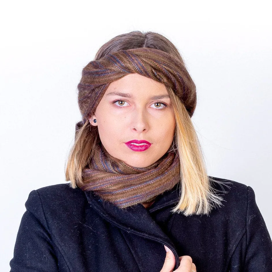 Alpaca Infinity Loop Boho Scarf, Cozy & Oversized (Traditional Inca Style)