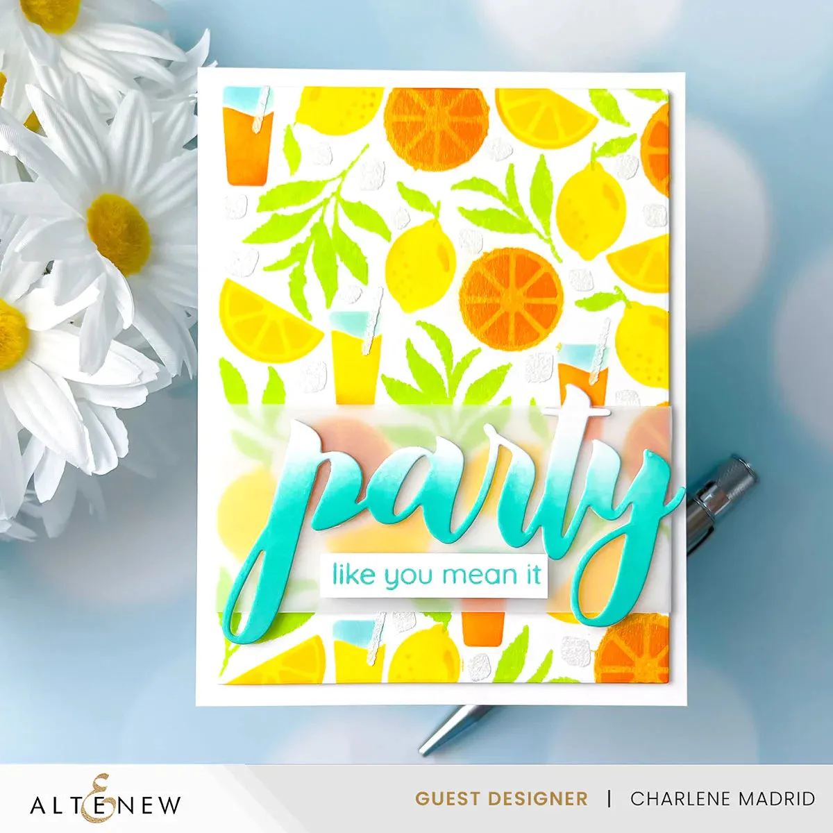 Altenew Citrus Fruits Pattern Layering Stencil Set (4 in 1)*