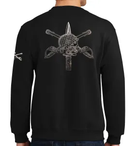 B Co Black on Black Crewneck Unisex Sweatshirt. This shirt IS approved for PT.