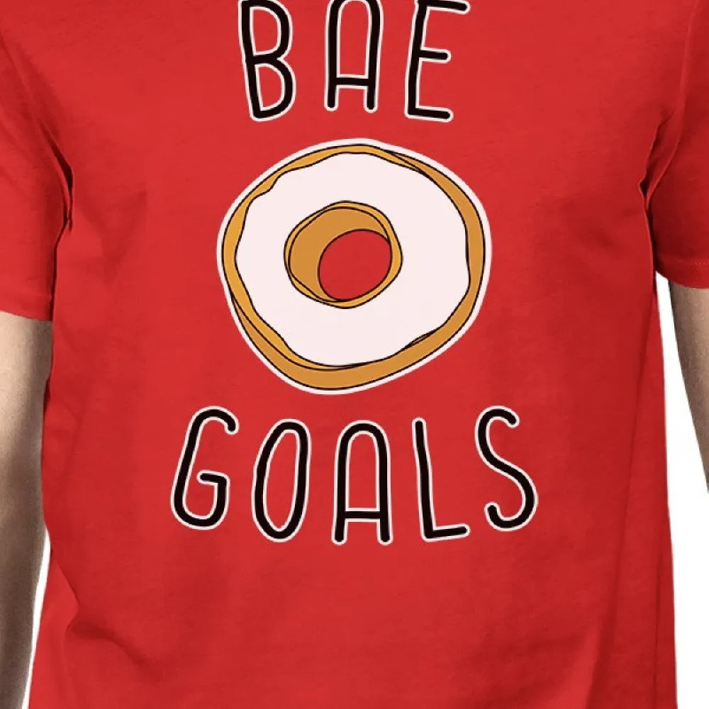 Bae Goals Men's Red T-shirt Humorous Graphic Shirt Round Neck Tee