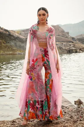 BAGEECHA PINK GHARARA SET