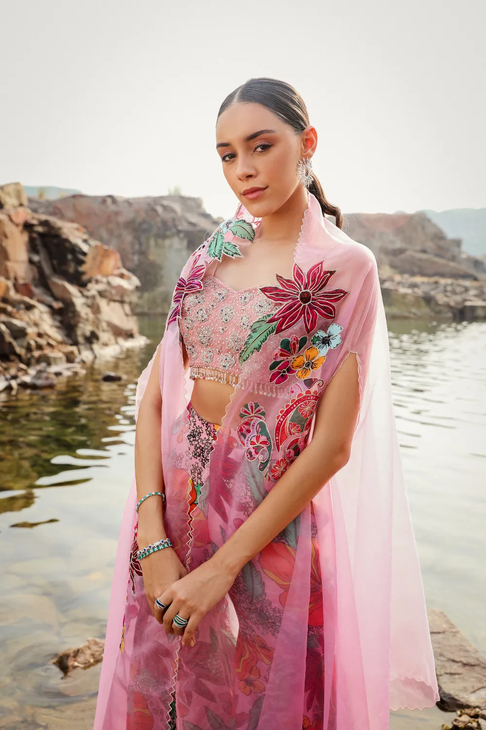 BAGEECHA PINK GHARARA SET