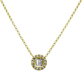 Baguette Disc Pendant