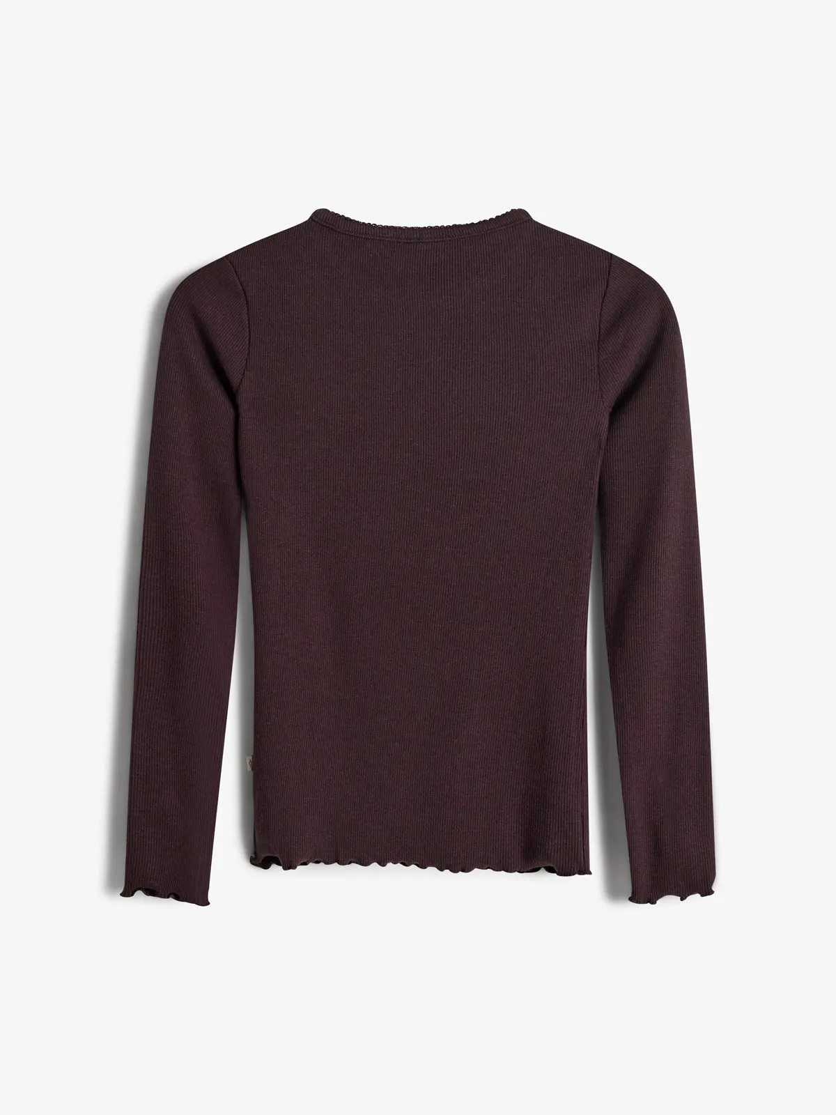 Basic Modal Long Sleeve Rib T-shirt - Tween - Dark Purple
