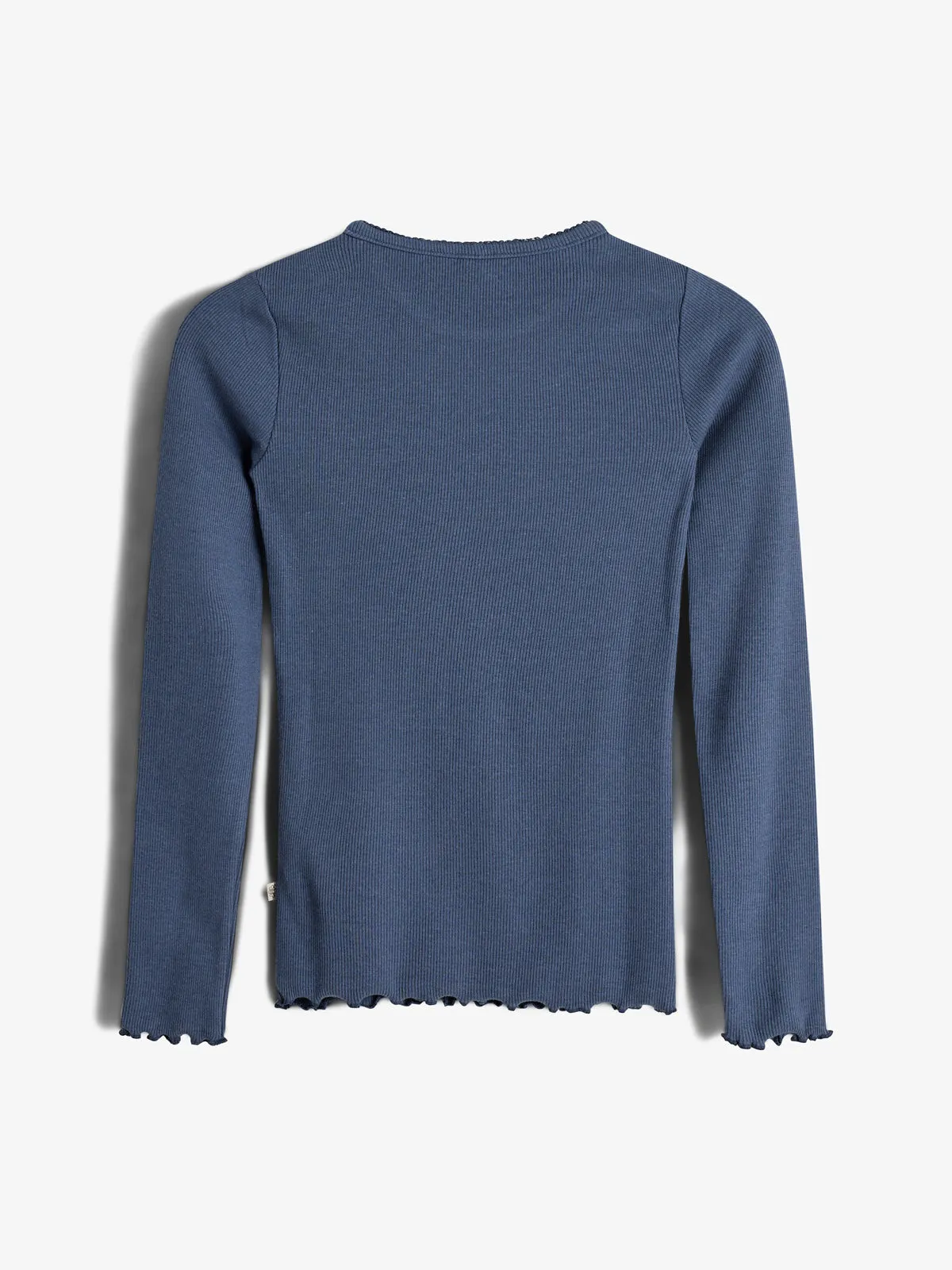Basic Modal Long Sleeve Rib T-shirt - Tween - Vintage Blue