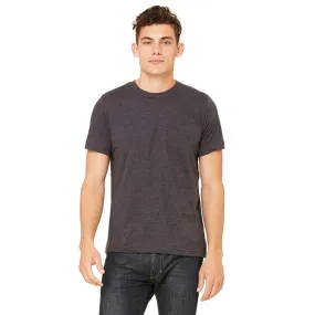 Bella   Canvas Unisex Dark Grey Heather Made in the USA Jersey Short-Sleeve T-Shirt