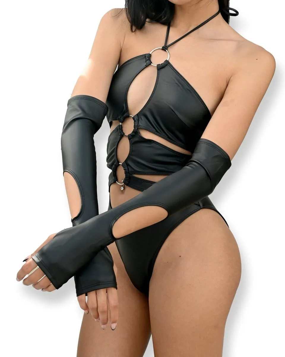 Black Cutout Sleeves