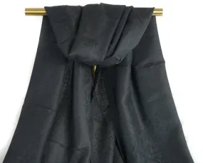 Black Royal Paisley Pashmina Scarf Bohemian Shawl