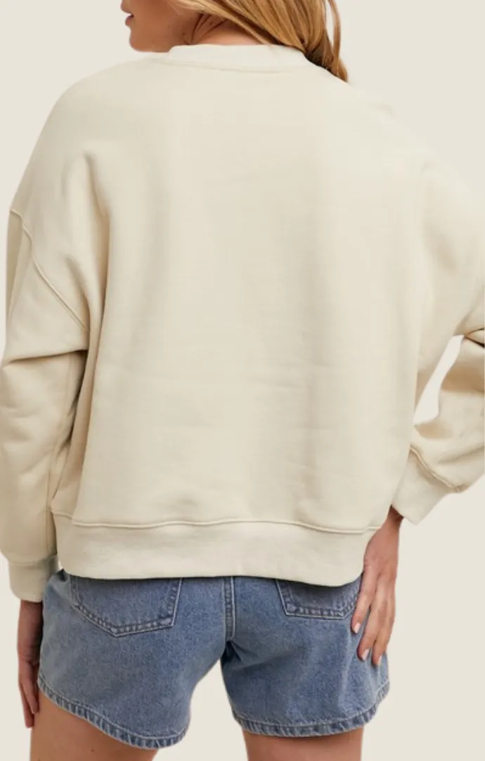 Blanche Ecru Seaside Sweatshirt