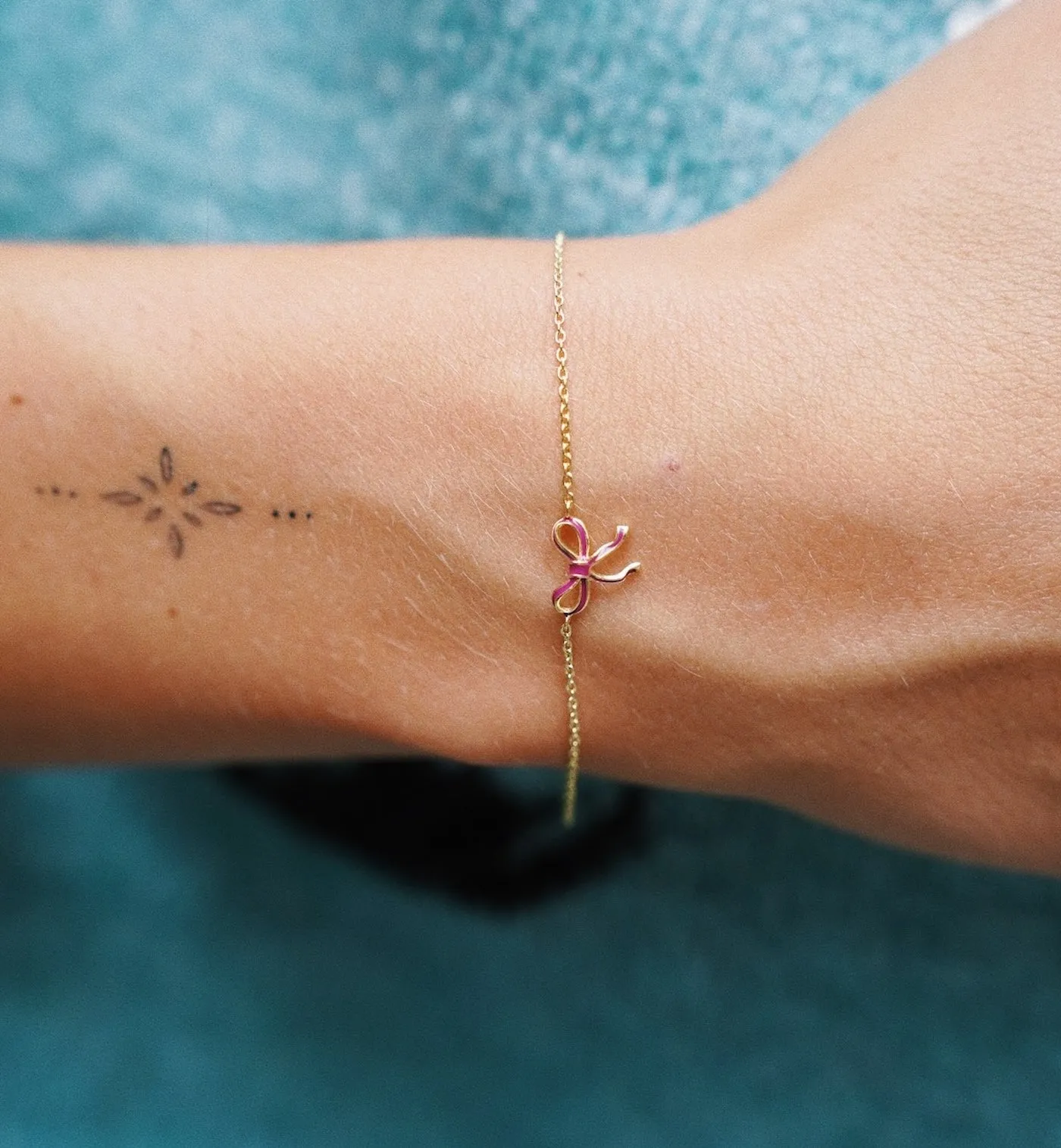 Blush Ribbon Bracelet