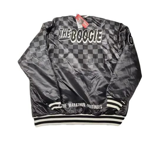 BOOGIE MARATHON HIP HOP STREETWEAR BOMBER JACKET