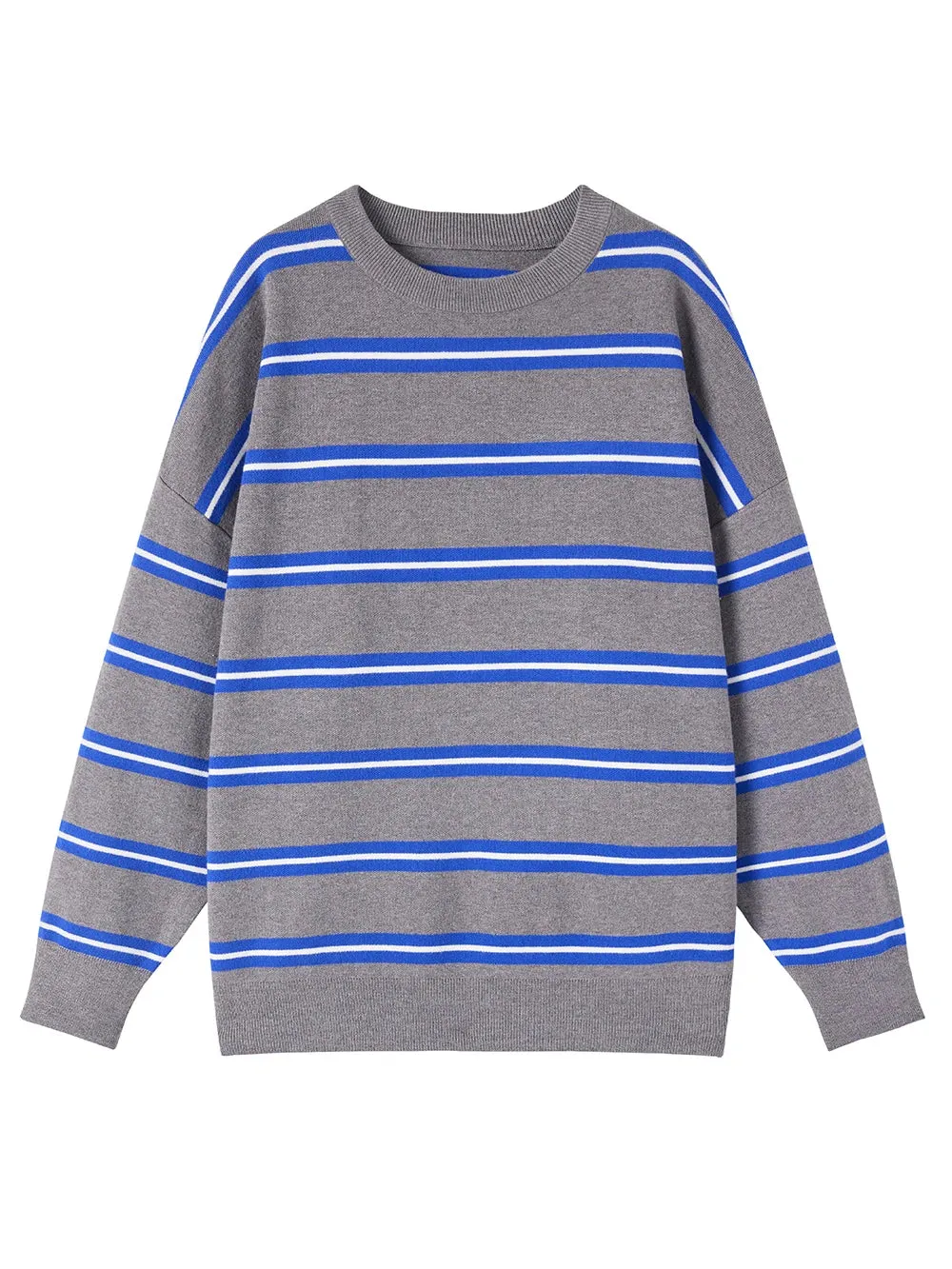 Boyfriend Women's Striped Oversized Sweater Fall Winter Unisex Lazy Casual Loose Pullover Tops Hip Hop Streetwear C-219