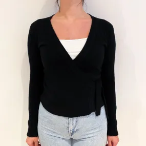 Brora Cashmere V Neck Cross Over Tied Cardigan Small