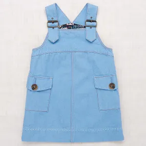 Buckle Jumper Dress in Baby Blue by Misha & Puff
