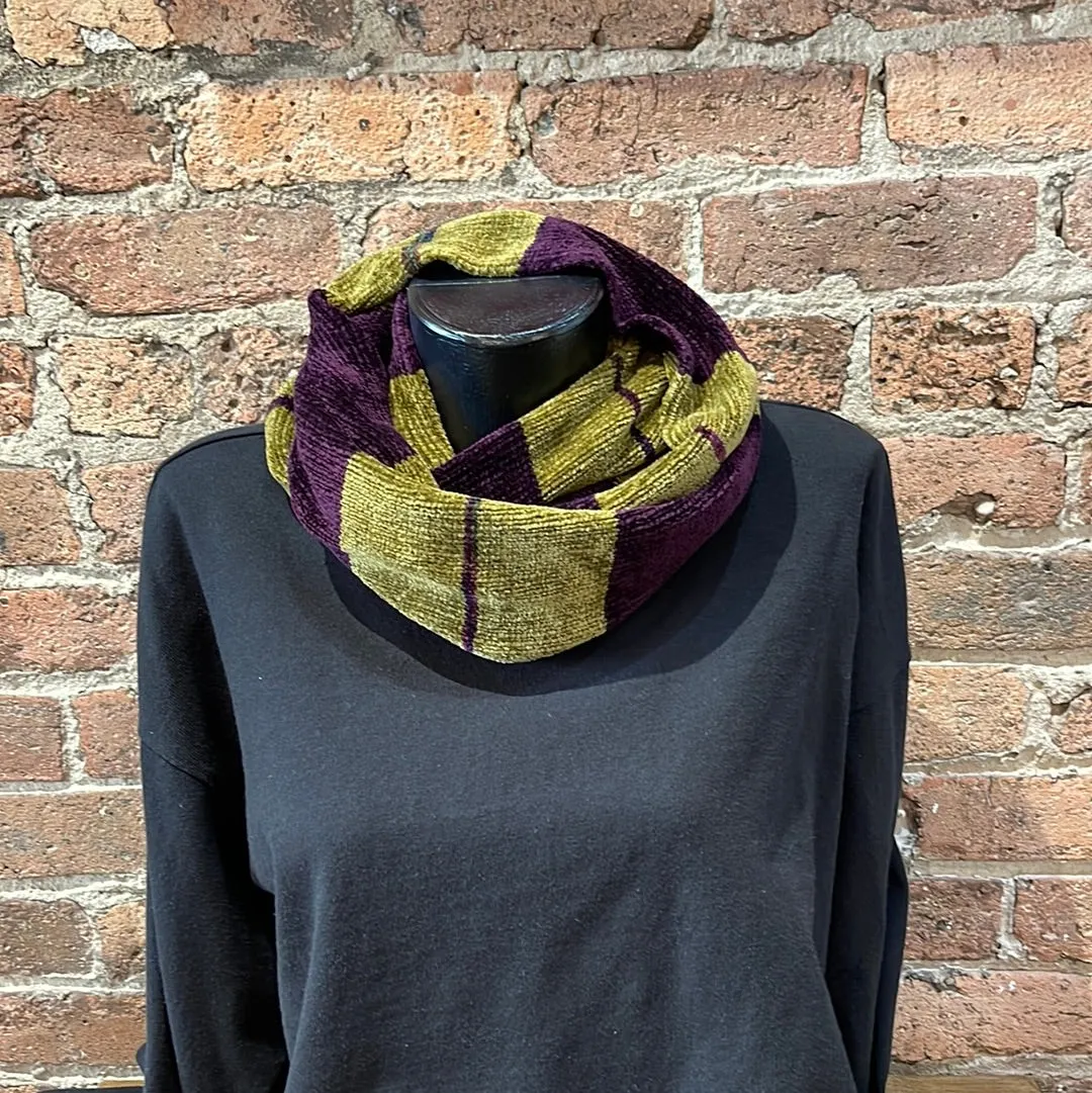 BZ Striped Chenille Infinity Scarf