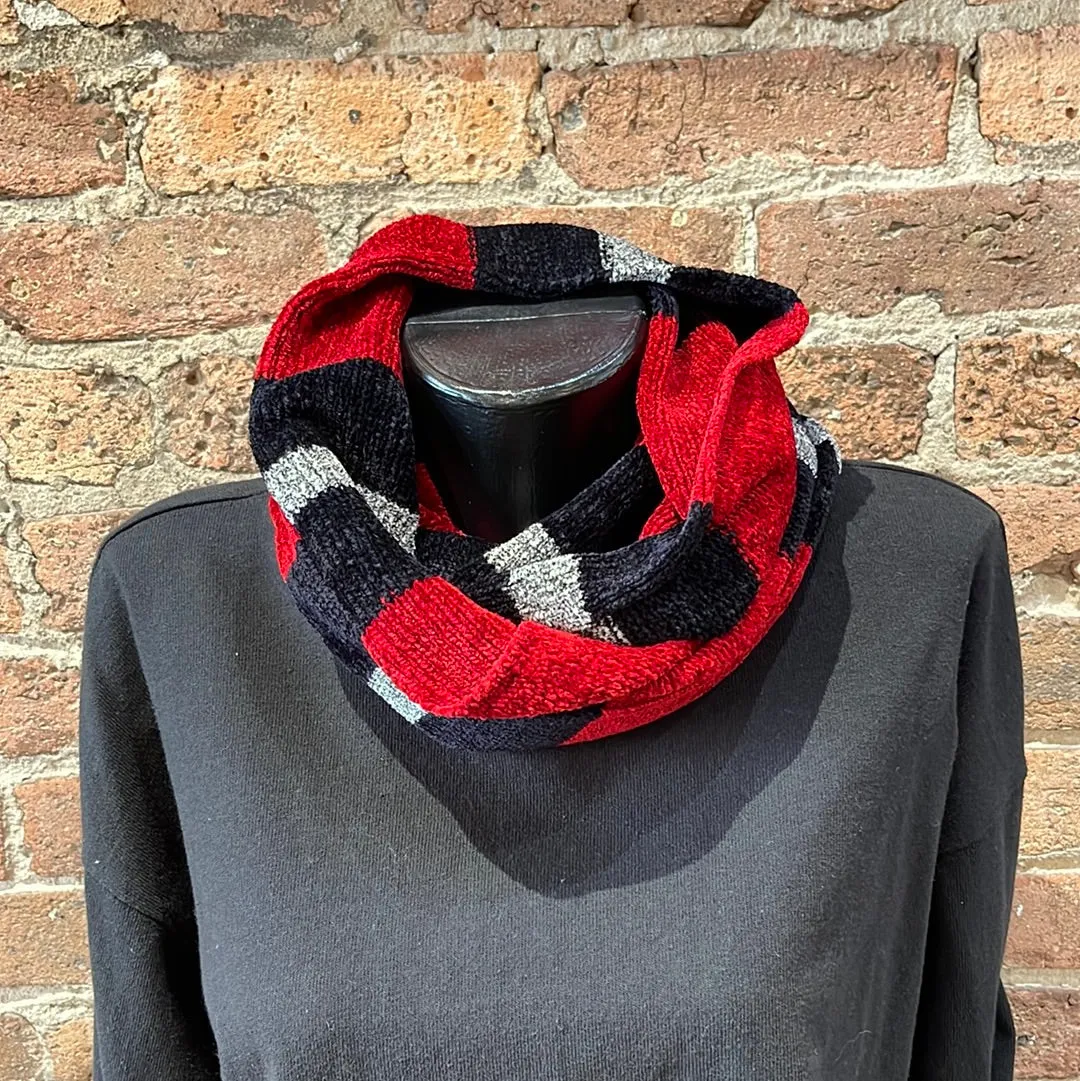 BZ Striped Chenille Infinity Scarf