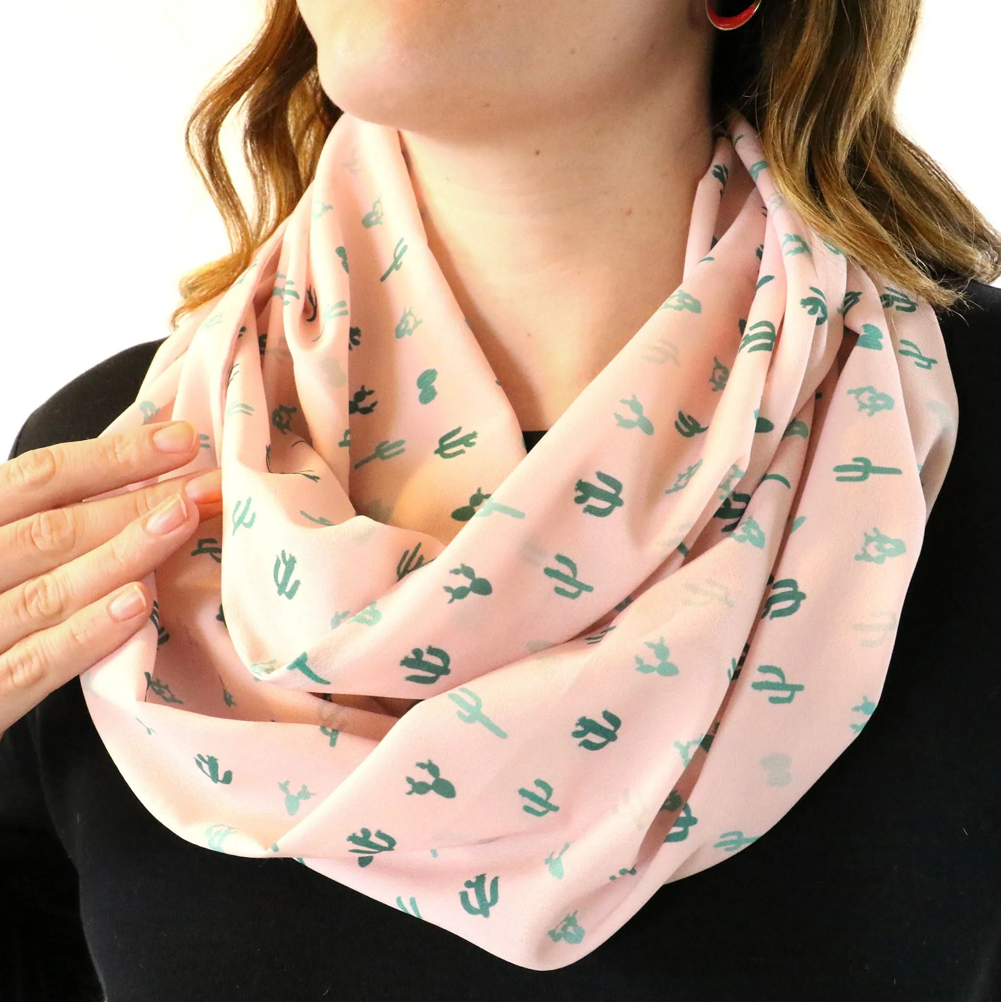 Cactus Herbage Infinity Scarf