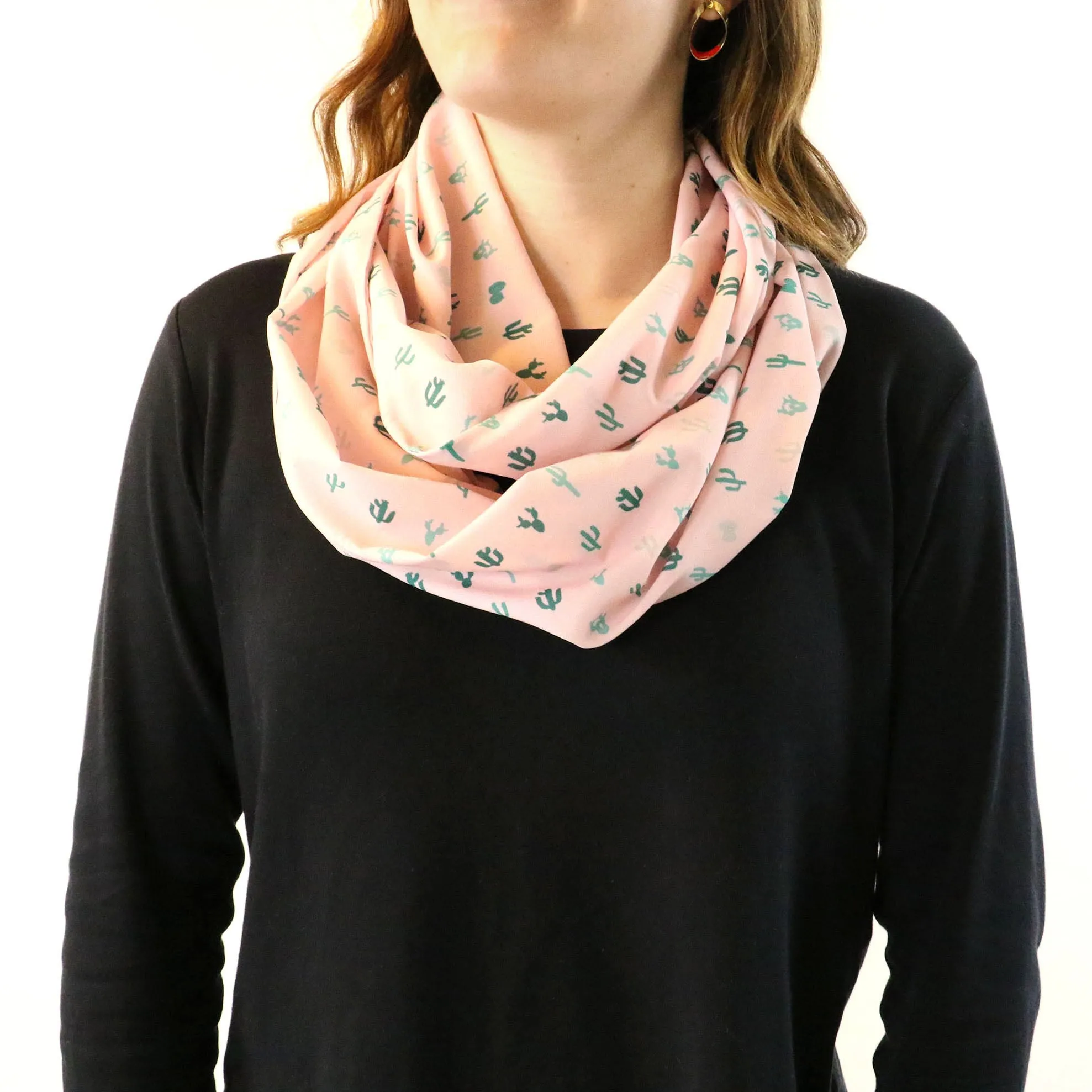 Cactus Herbage Infinity Scarf