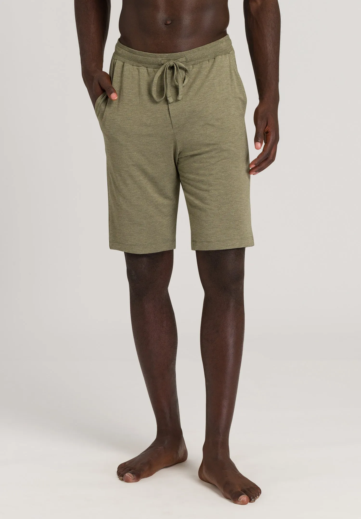 Casuals Drawstring Shorts | Moss Melange 75039-2361