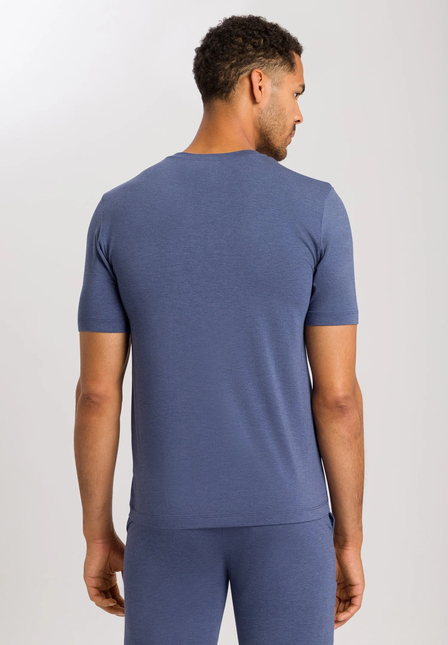 Casuals Soft V-Neck T-Shirt | Slate Blue Melange 75035-2898