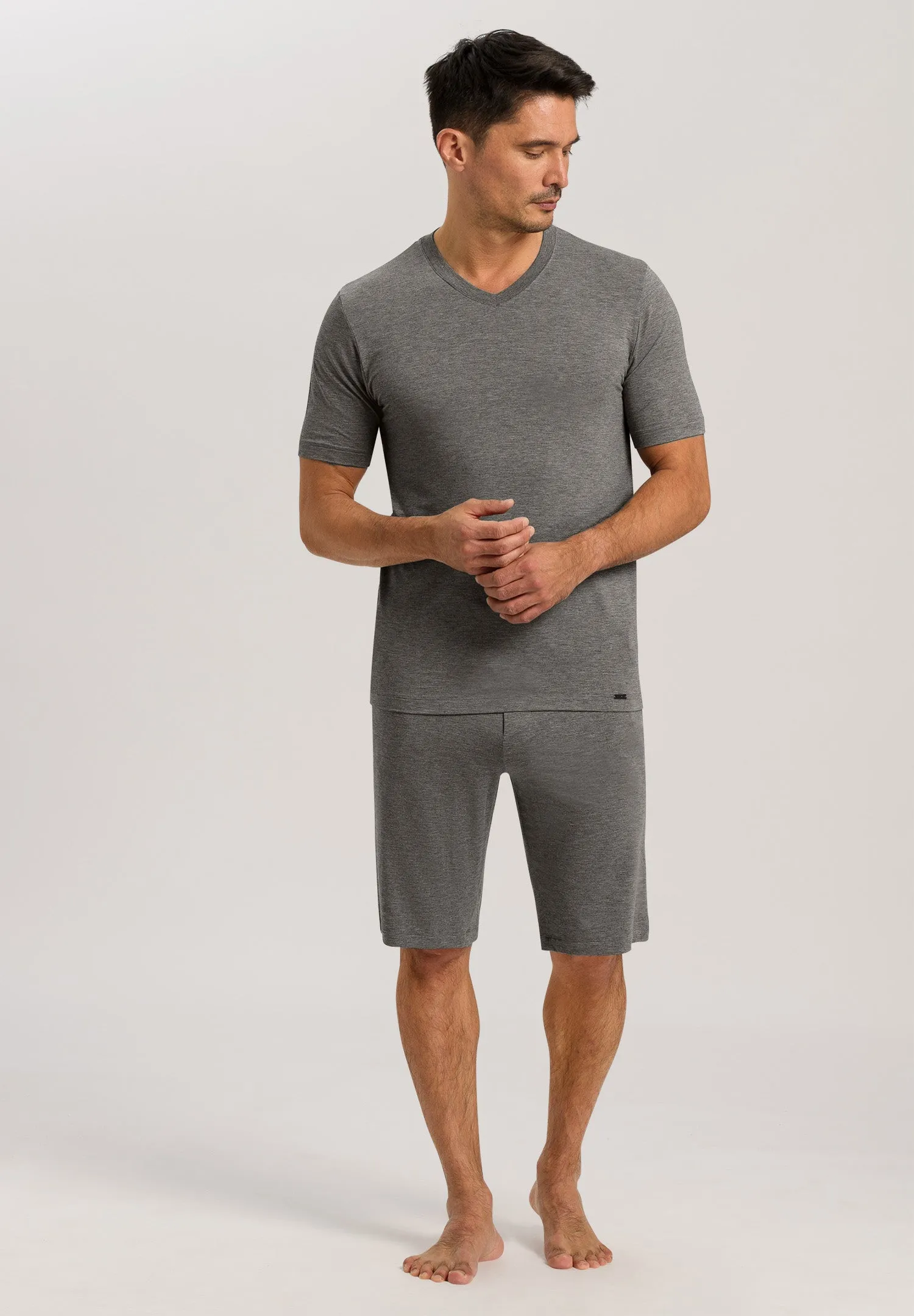 Casuals Soft V-Neck T-Shirt | Stone Melange 75035-1945