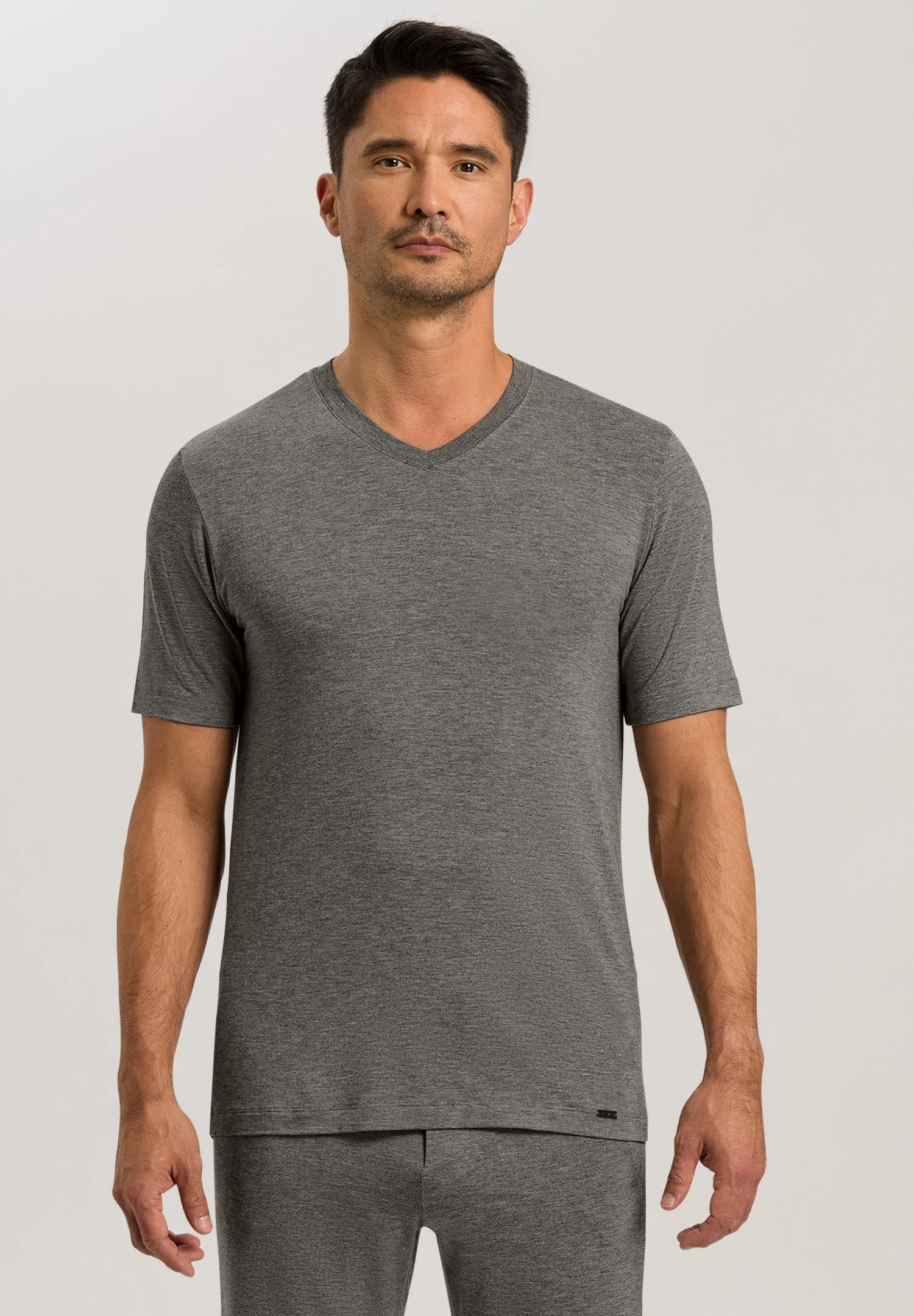 Casuals Soft V-Neck T-Shirt | Stone Melange 75035-1945
