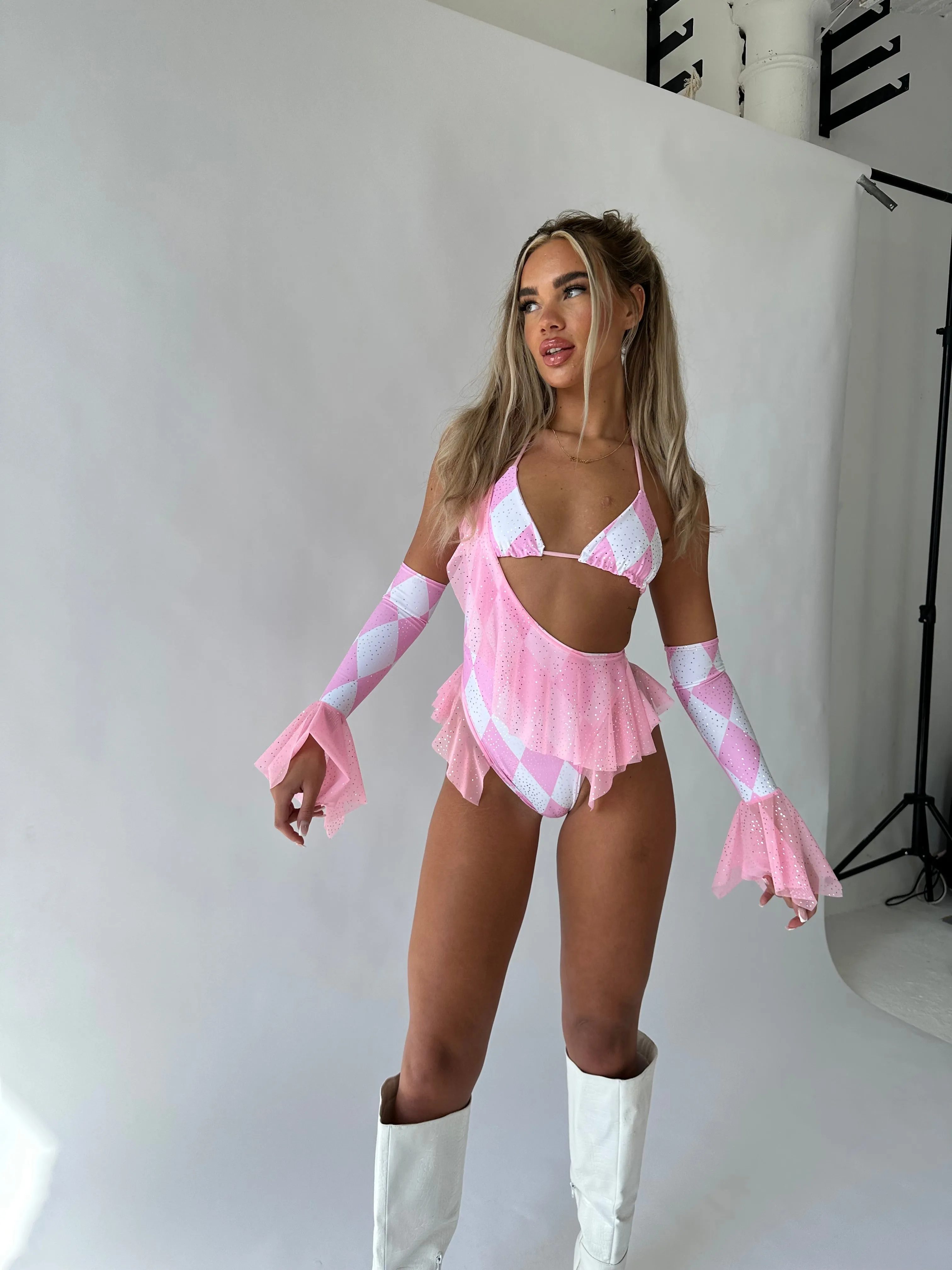 Clown Frill Bodysuit Set (Optional Matching Sleeves)