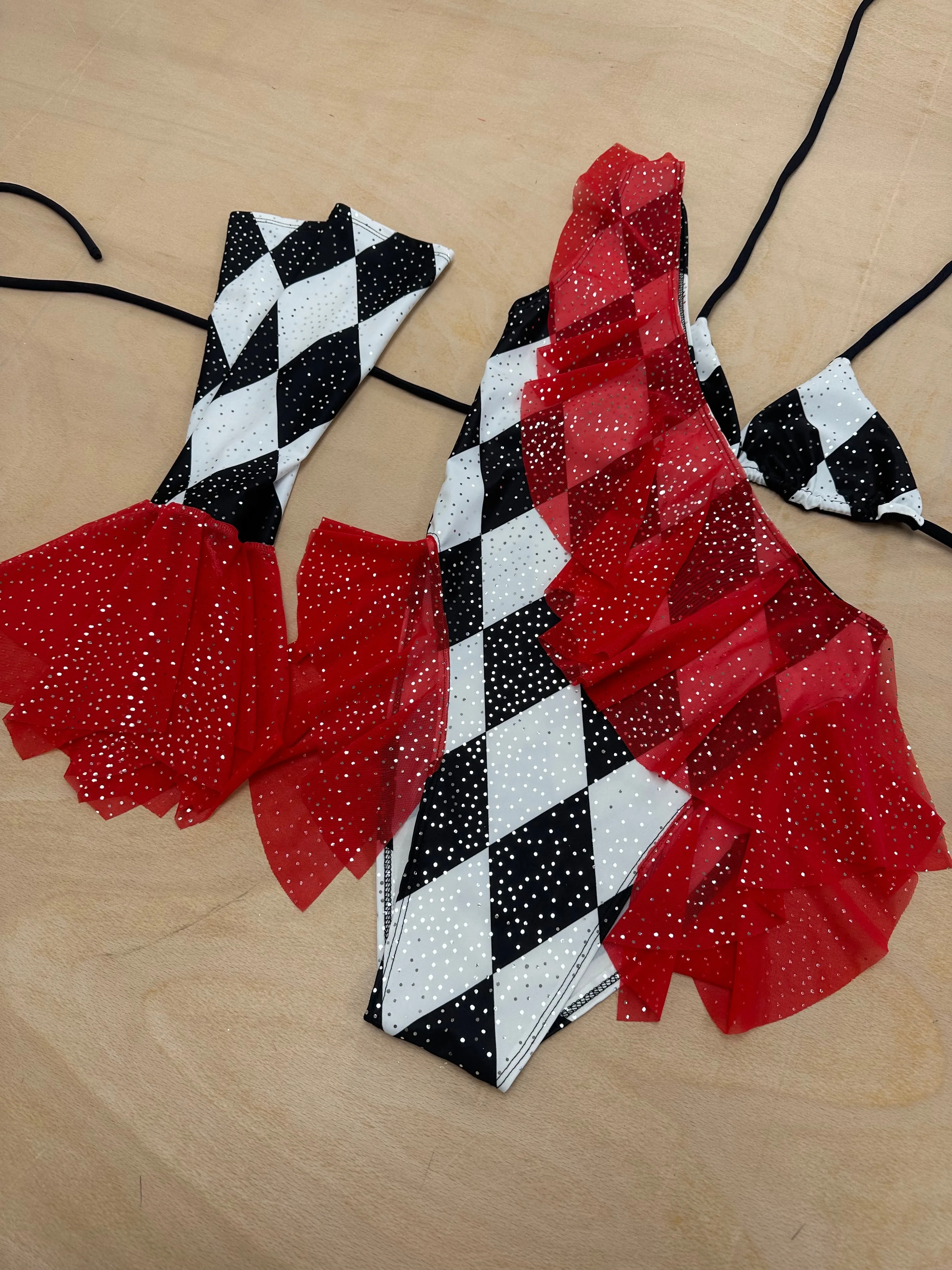 Clown Frill Bodysuit Set (Optional Matching Sleeves)