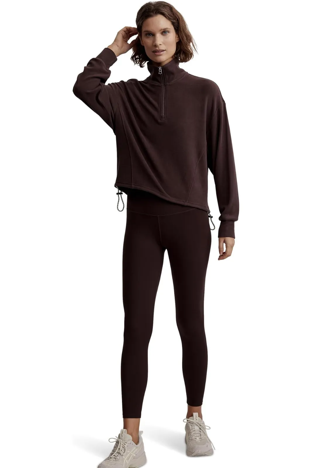 Collett Half Zip Midlayer, Coffee Bean