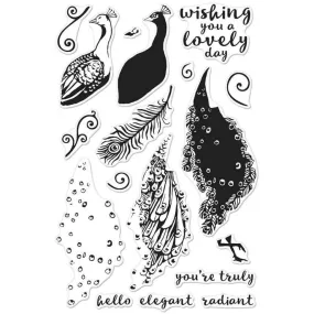 Color Layering Peacock Clear Stamp