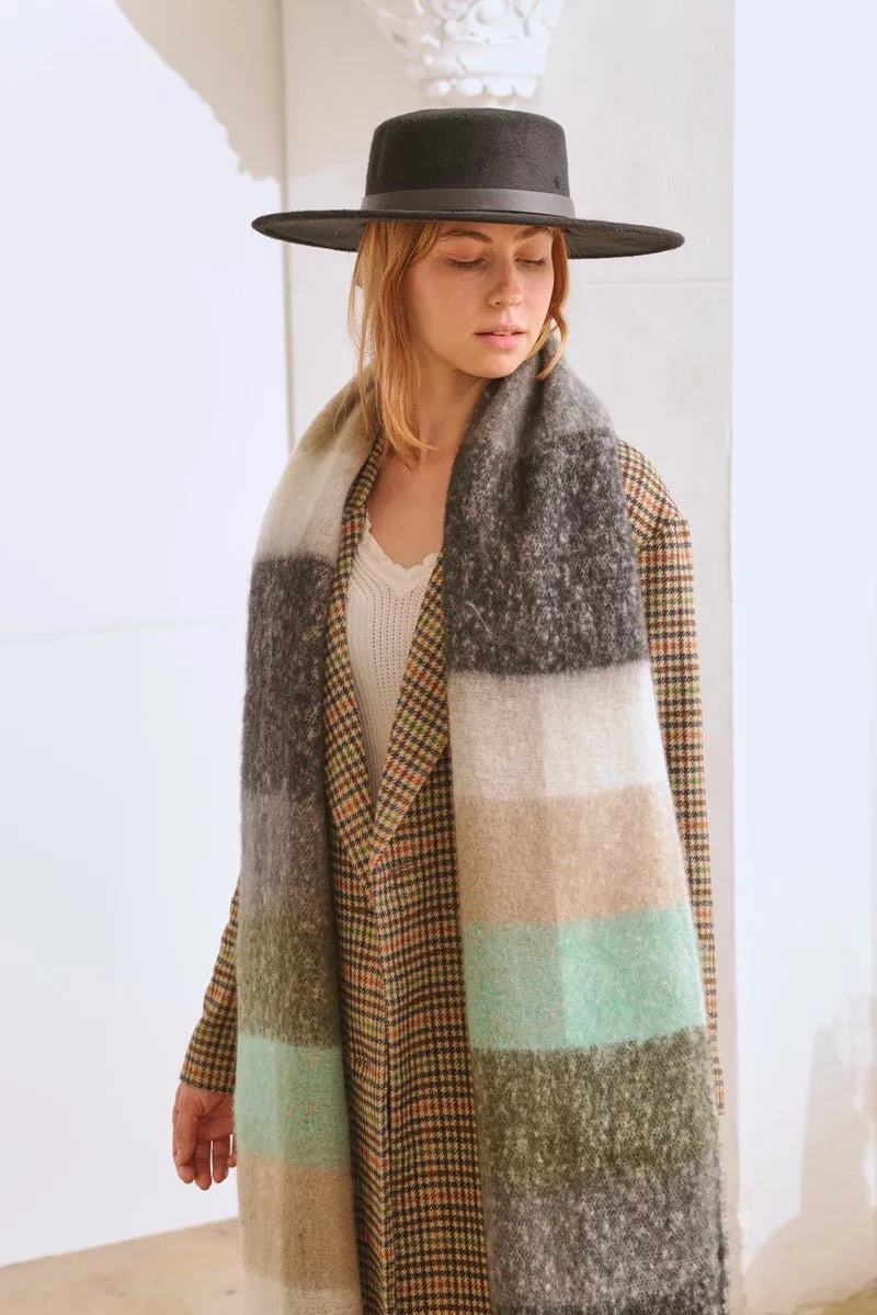 Colorful Plaid Long Scarf