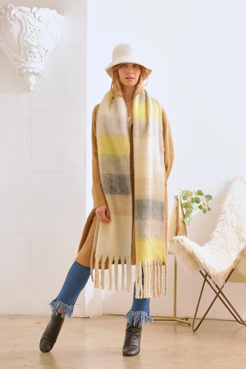 Colorful Plaid Long Scarf
