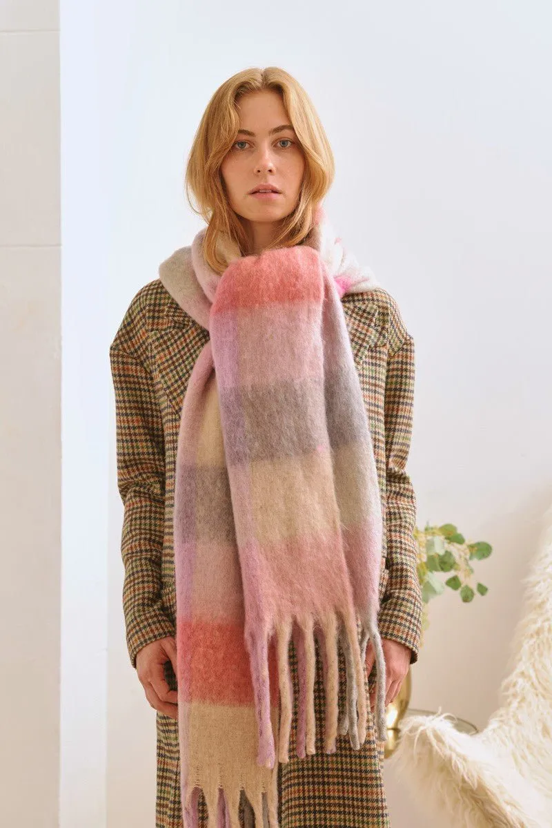 Colorful Plaid Long Scarf
