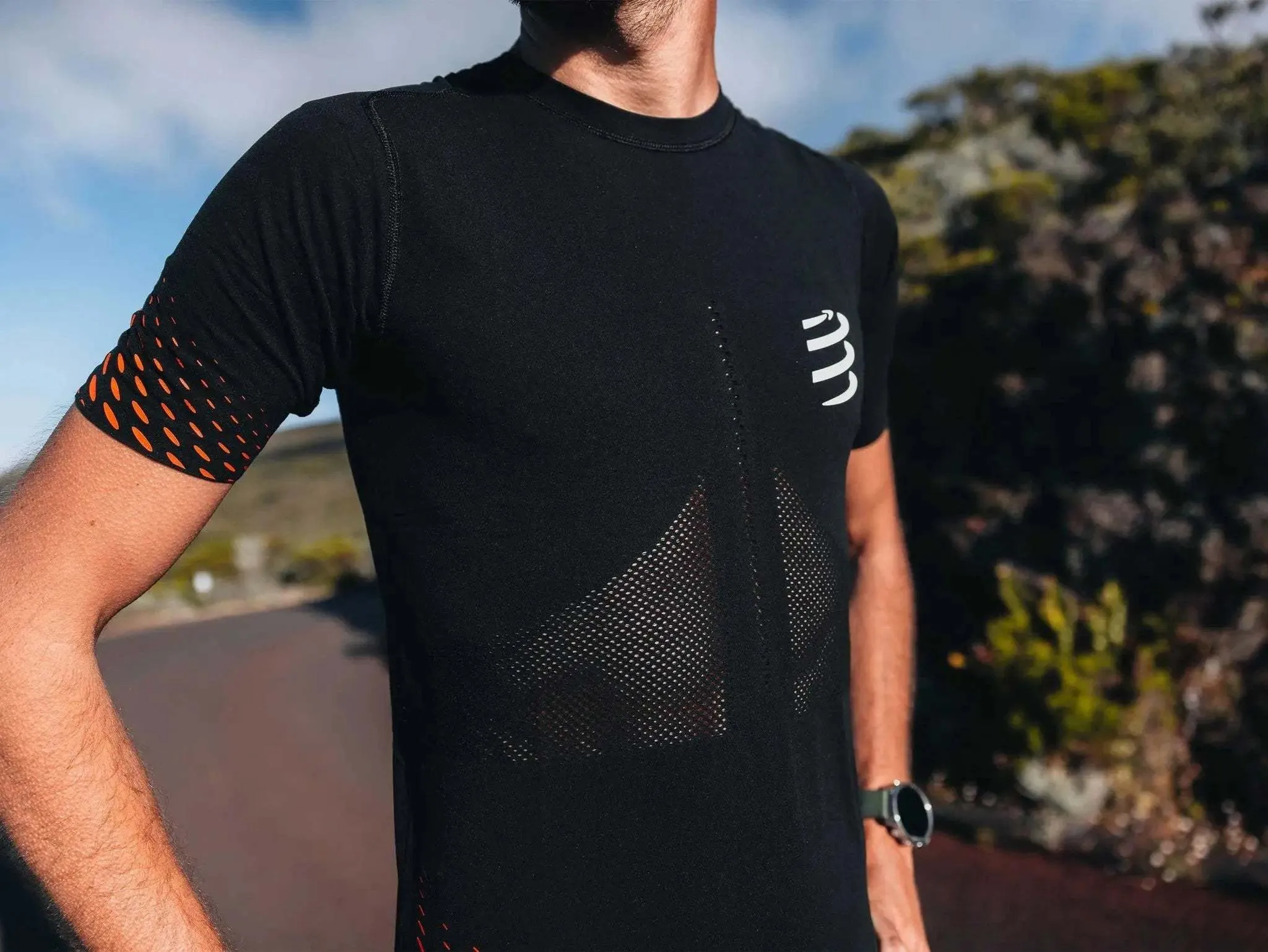 Compressport | Racing SS T-shirt | Black  | Heren